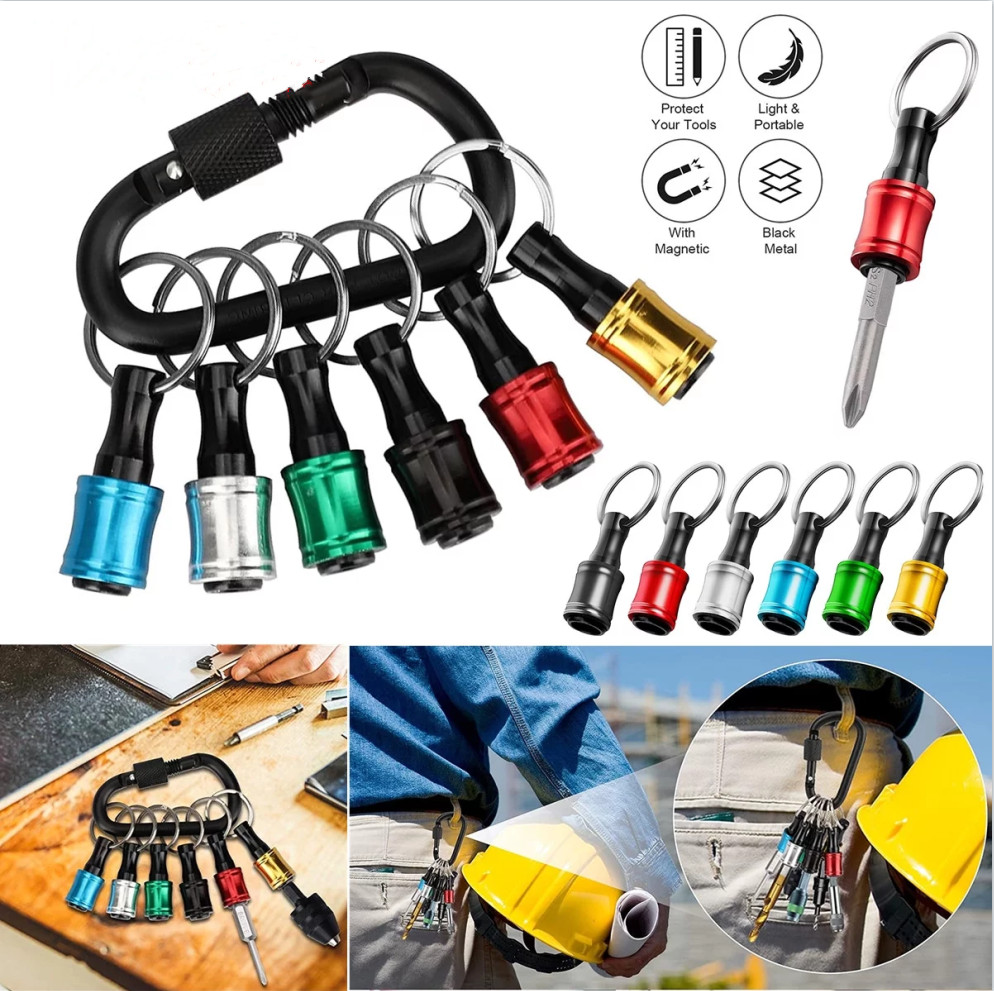 1/4″ Hex Shank Quick Release Keychain Screwdriver Drill Bit Holder Bit Set 28PCS