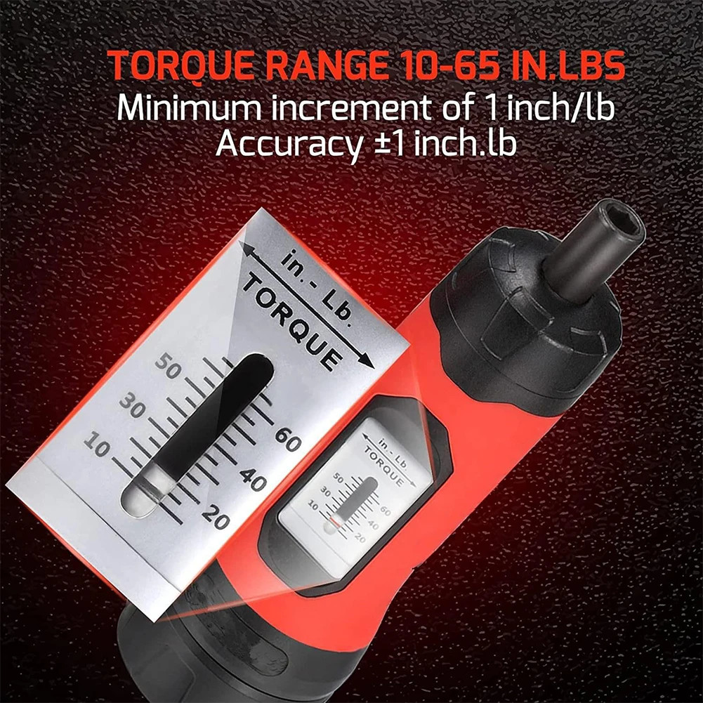 Adjustable 10–65 in-lb Manual Torque Screwdriver for Gun Maintenance