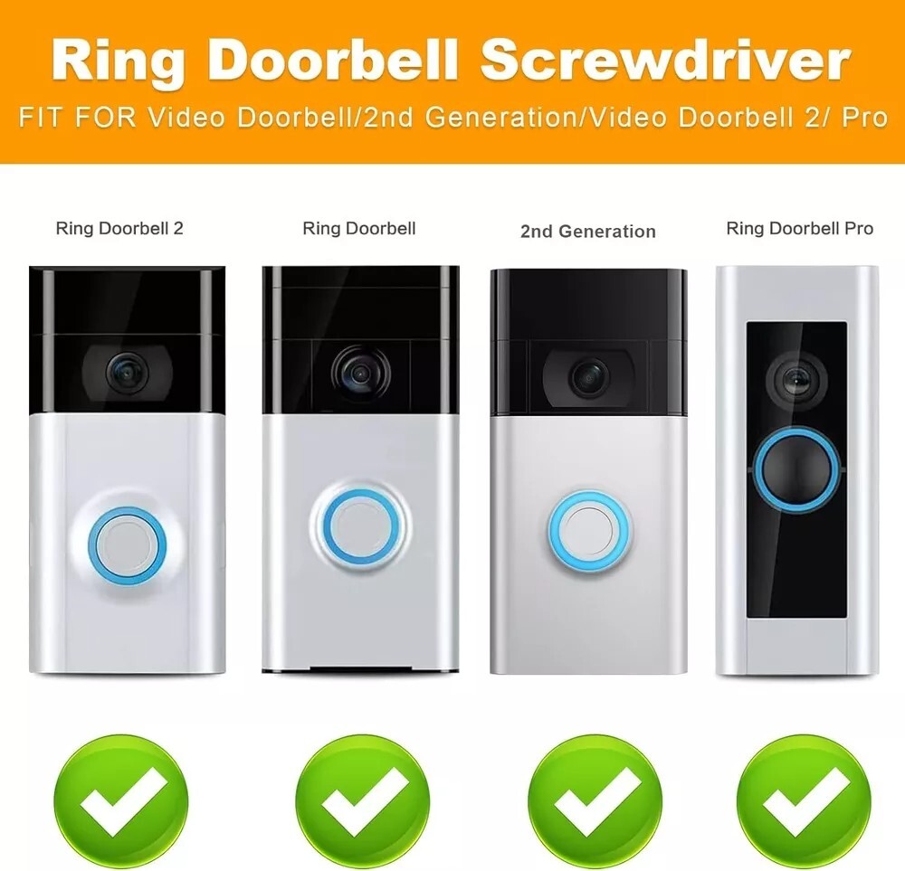 For Ring Doorbell Replacement Security Screws & Screwdriver Kit Gen 1 2 3 4 Pro