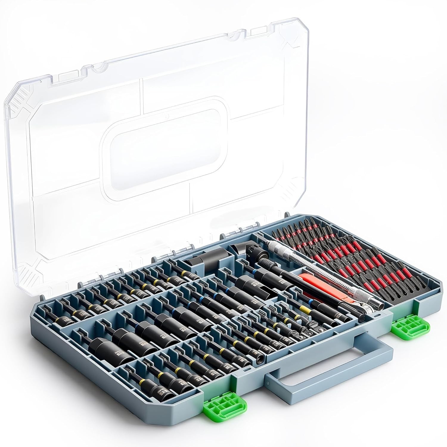 Impact Nut Driver Set 86pcs SAE Metric S2 Steel Power Bits Socket Extensions