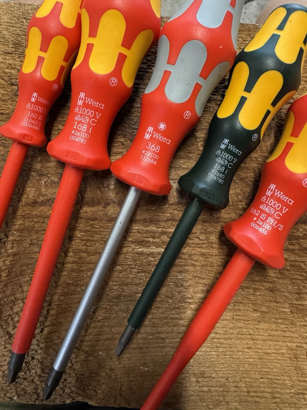 Wera Lot of 5 Screwdrivers mixed Lot Insulated – Phillips/Flathead/Square NEW