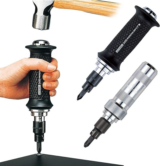 VESSEL BS2500 Impact Screwdriver Bits Heavy Duty 4 Pcs JIS Set New