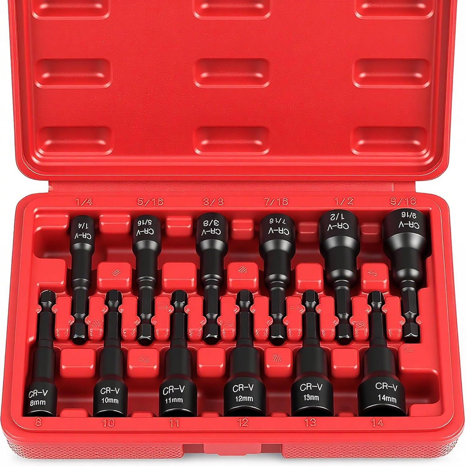 12-Piece Magnetic Nut Driver Set – Premium Impact Power Hex Nut Driver Drill Bit
