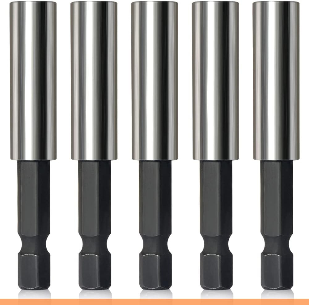 1/4″ Strong Magnetic Extension Bit Holder, 5 Pack Hex Shank Screwdriver Bit Driv