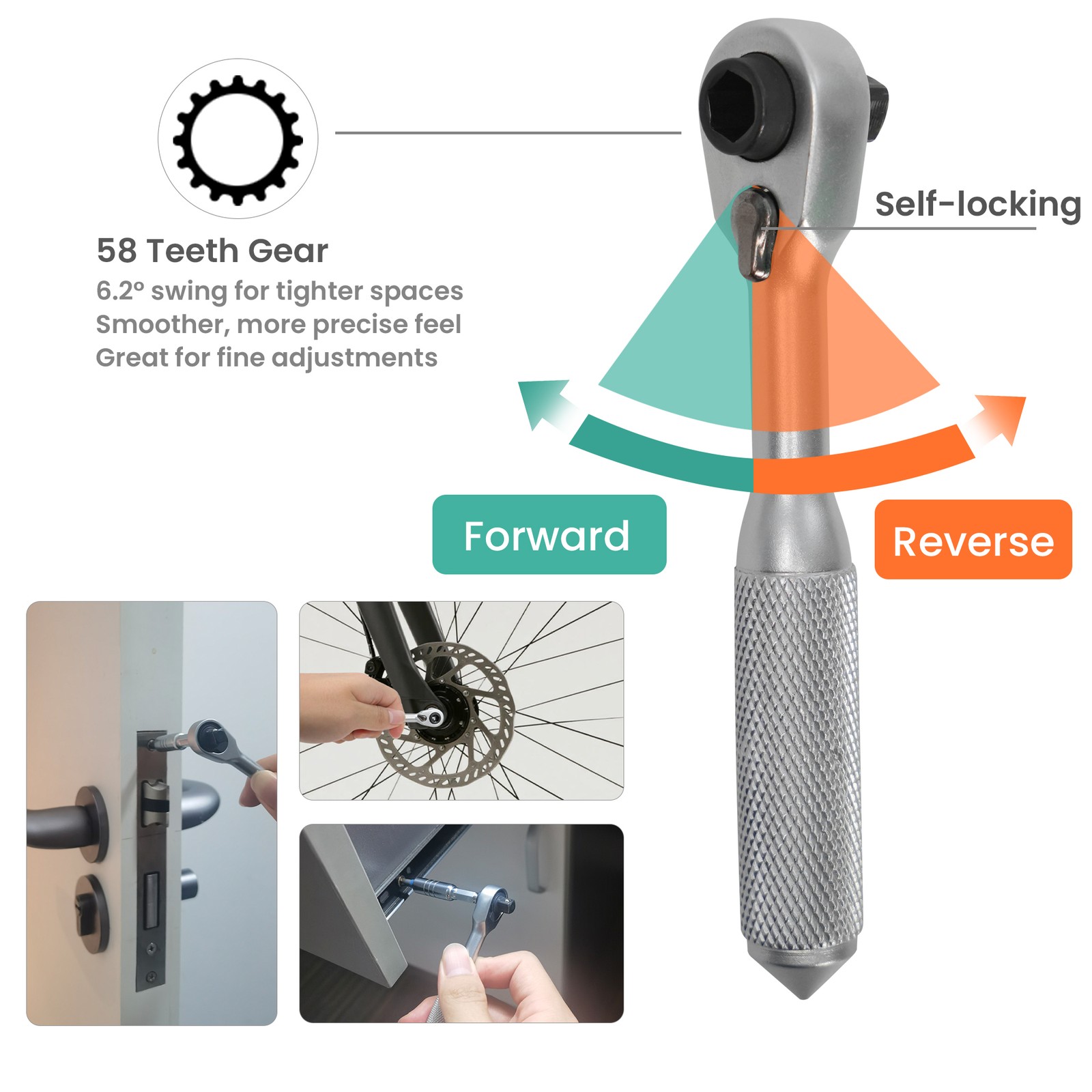 42 IN 1 Precision Ratchet Screwdriver Set Repair Tool Kit Torque Wrench Sockets