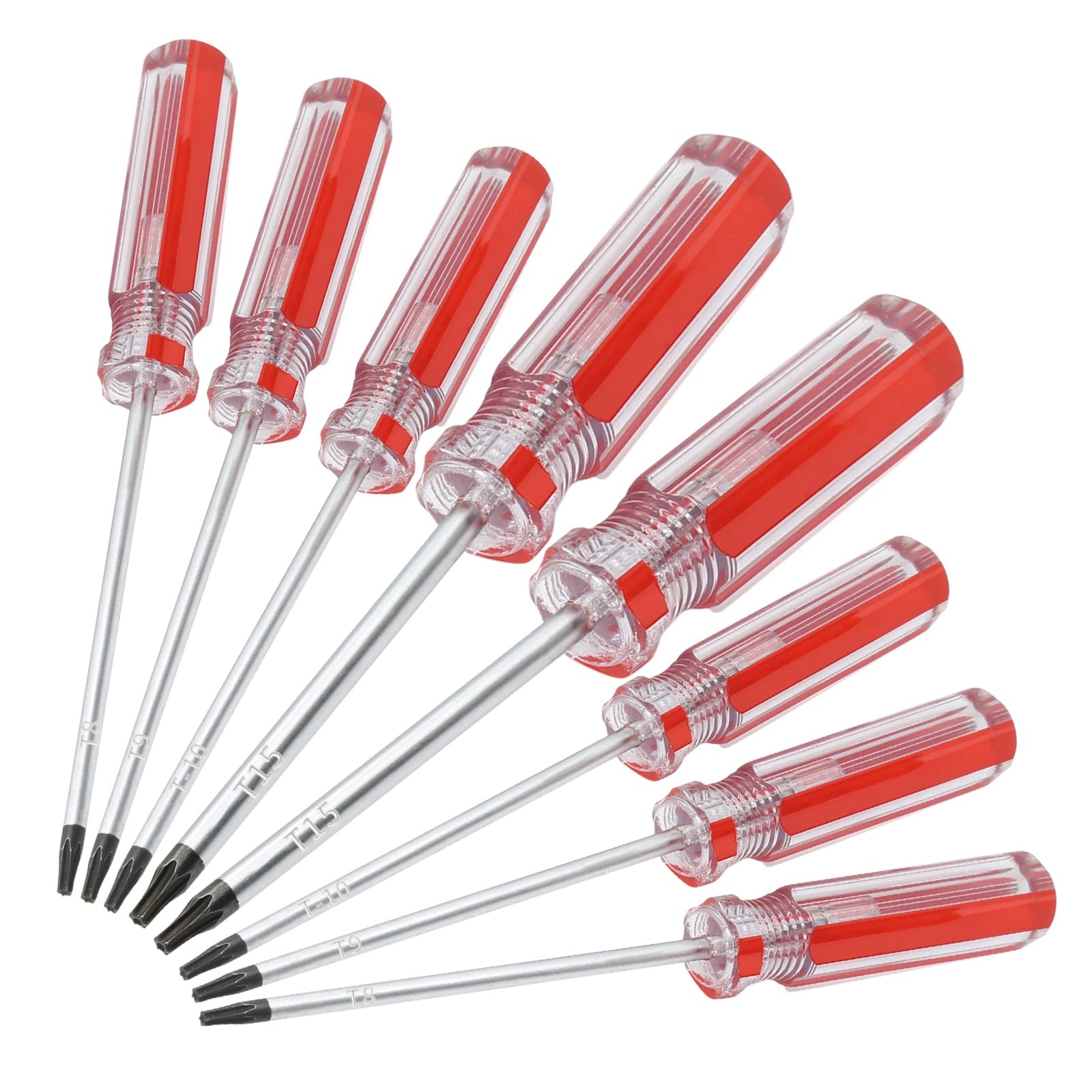 8PCS Magnetic Torx Screwdriver Set – T8, T9, T10, T15 Torx Security Screwdriver