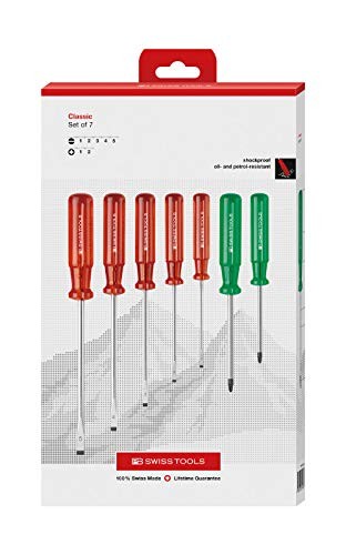PB TOOLS 7-Piece Classic Handle Screwdriver Set (Minus Posi Drive) in Paper Box