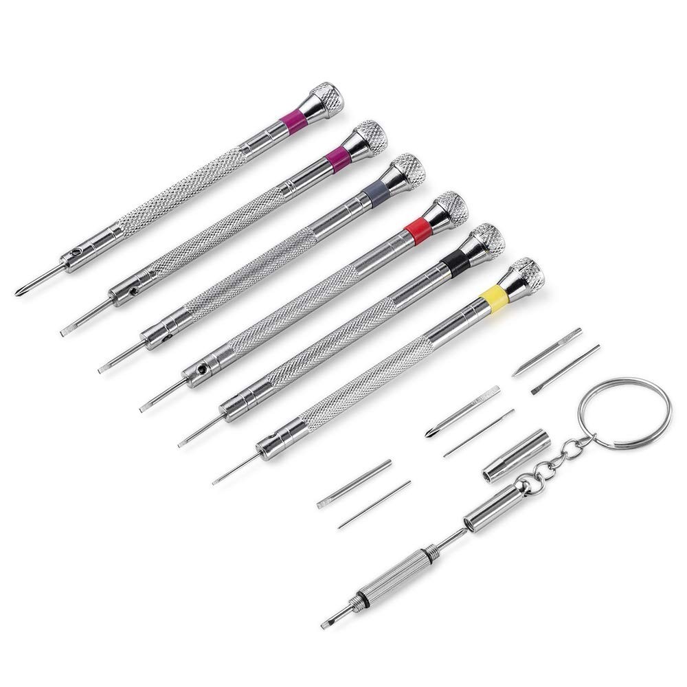 VAKOGAL Premium 6PCS Micro Precision Screwdriver Set, 0.8-1.6mm, Extra Silver