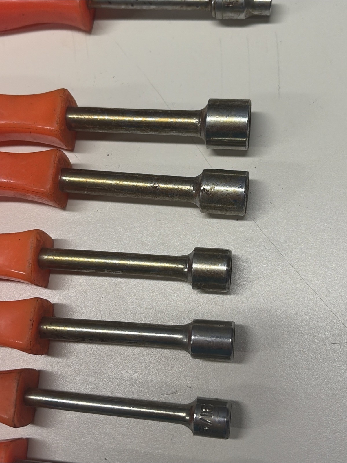 Lot Of 13 Cummins Pro Industrial Nut Drivers Tools SAE Metric Orange #9C