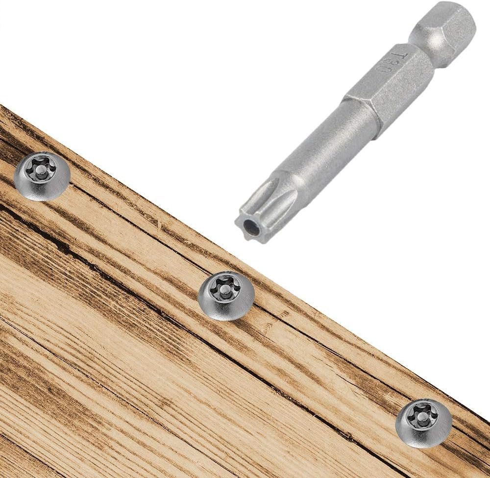 Juego de 12 puntas Torx T5-T40, vástago hexagonal 1/4″, con mango.