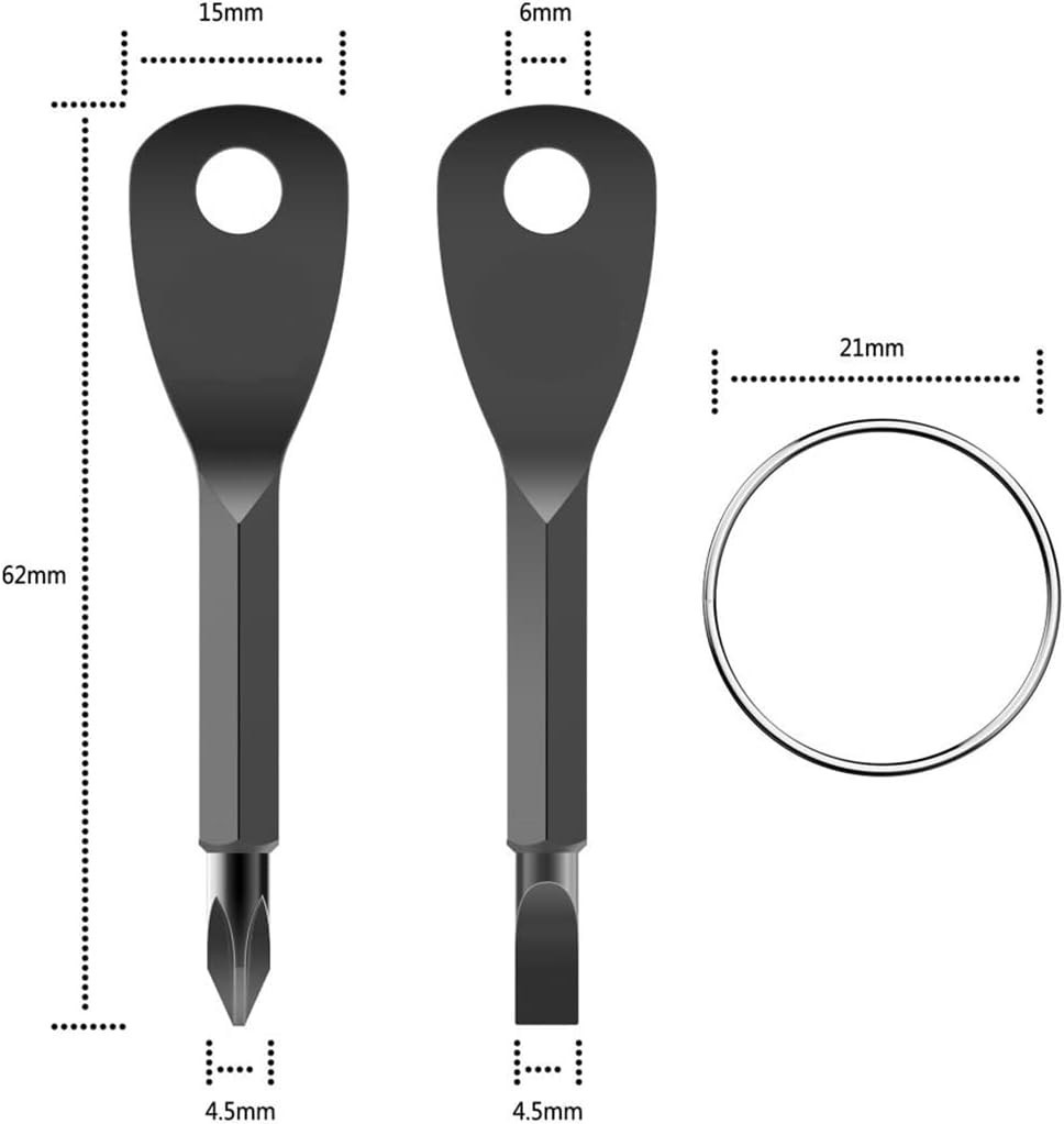 Compact Screwdriver Keychain – Stylish Black Mini Repair Tool for Everyday Use