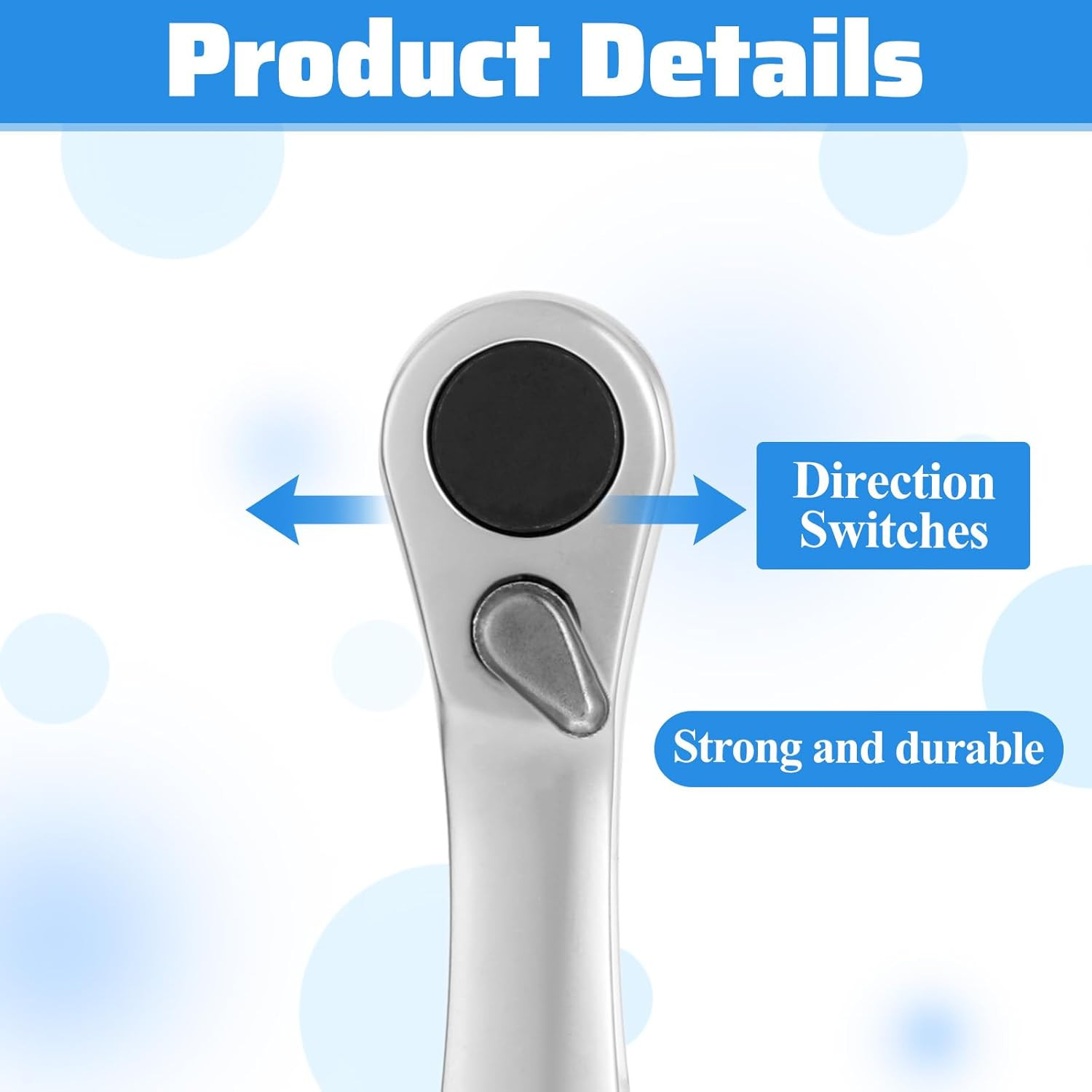 1/4 Inch Drive Micro Ratcheting Bit Driver for Tight Spaces