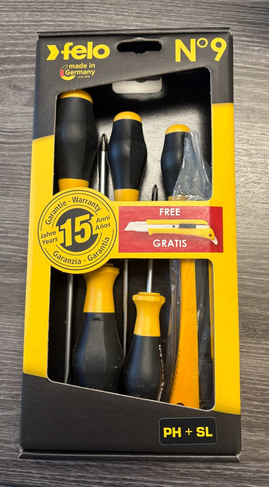 BONDHUS 07157 5 PC SCREWDRIVER SET W/KNIFE