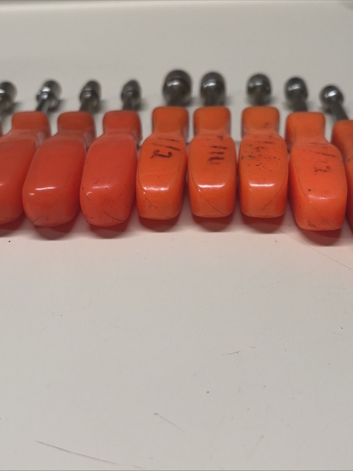 Lot Of 13 Cummins Pro Industrial Nut Drivers Tools SAE Metric Orange #9C