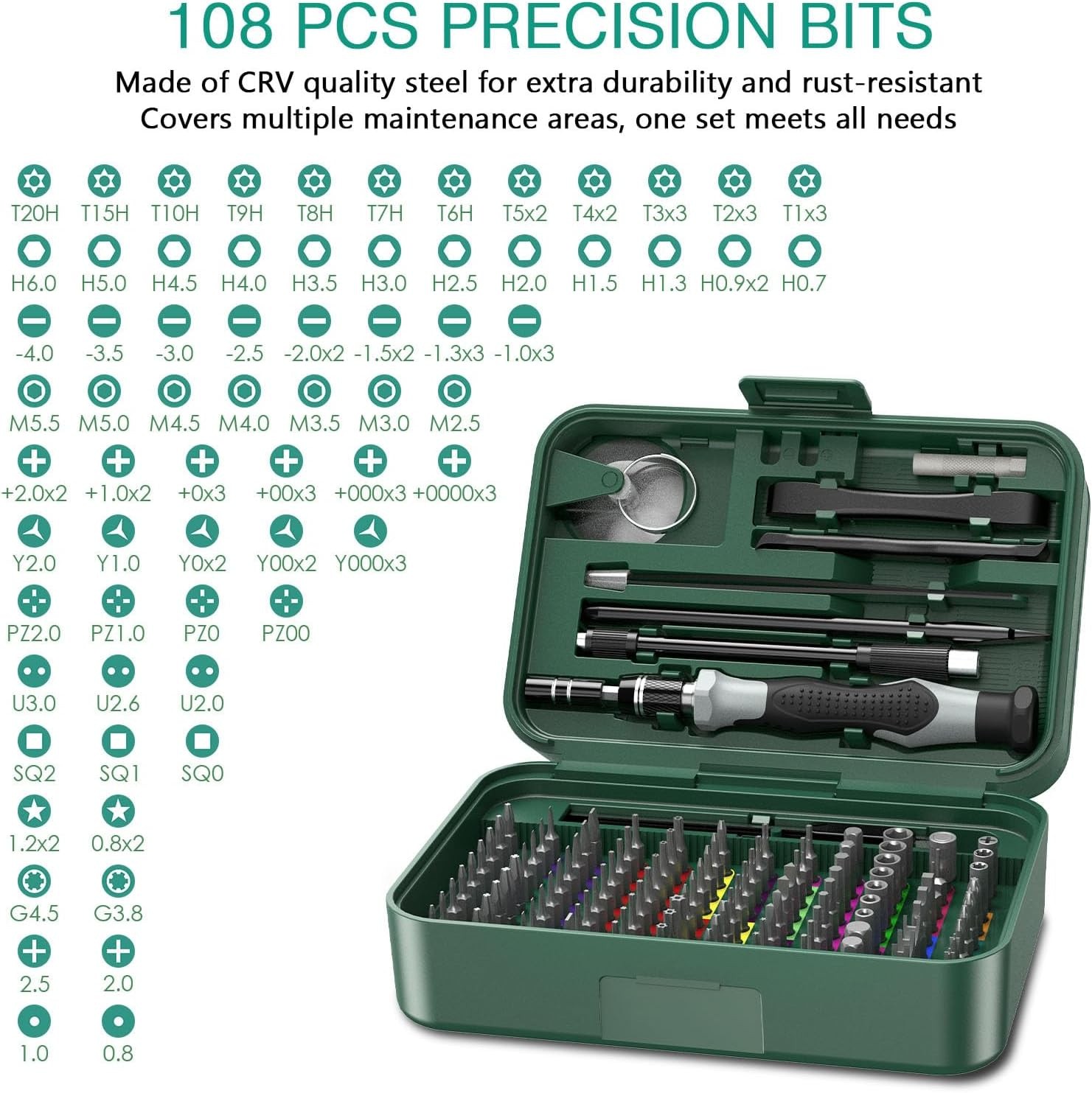 ORIA Precision Screwdriver Set, 132 in 1 Magnetic Repair Tool Kit with Case, …