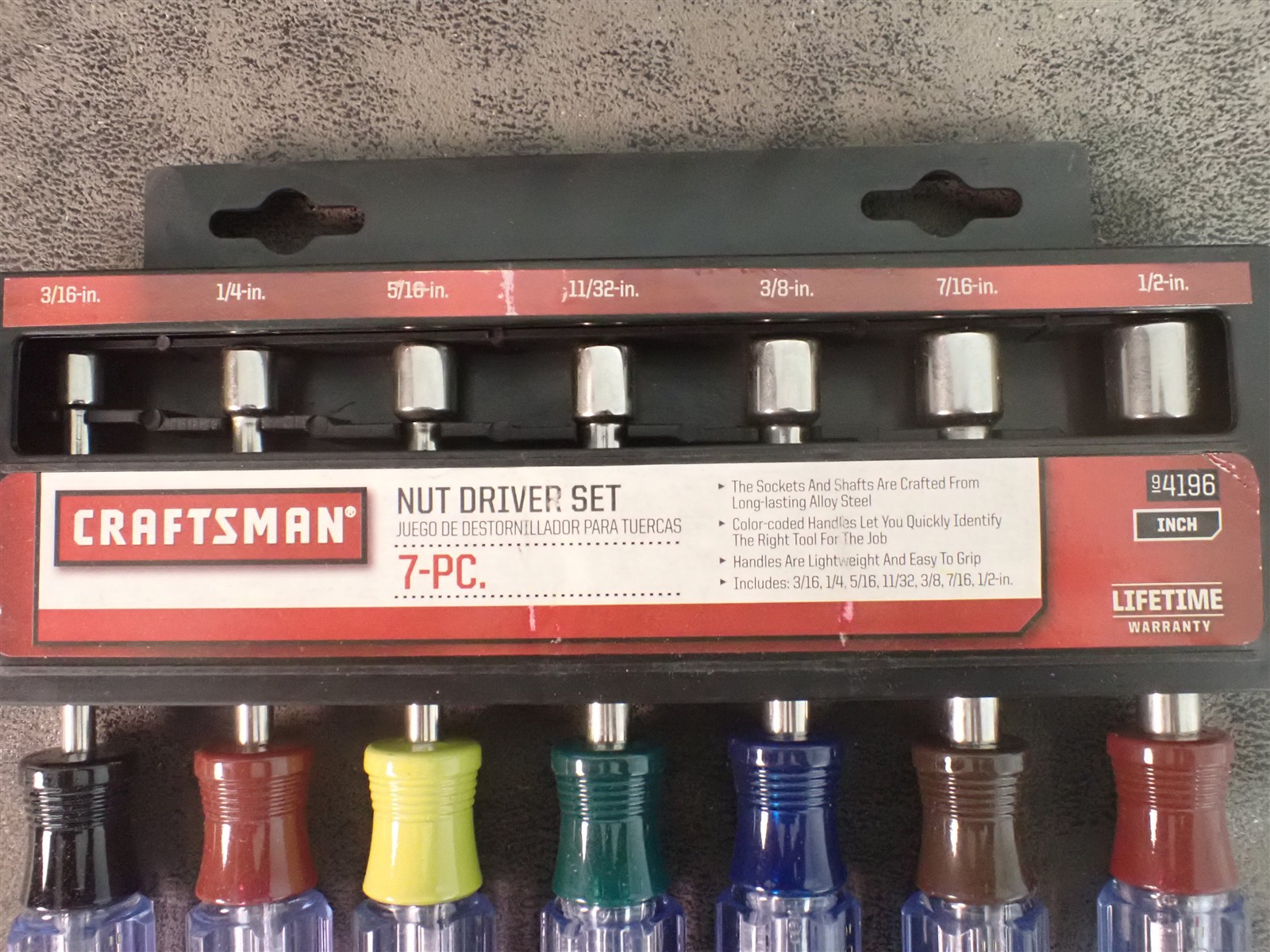 NEW Craftsman 94196 Vintage 7-Piece SAE Nut Driver Set (F18)