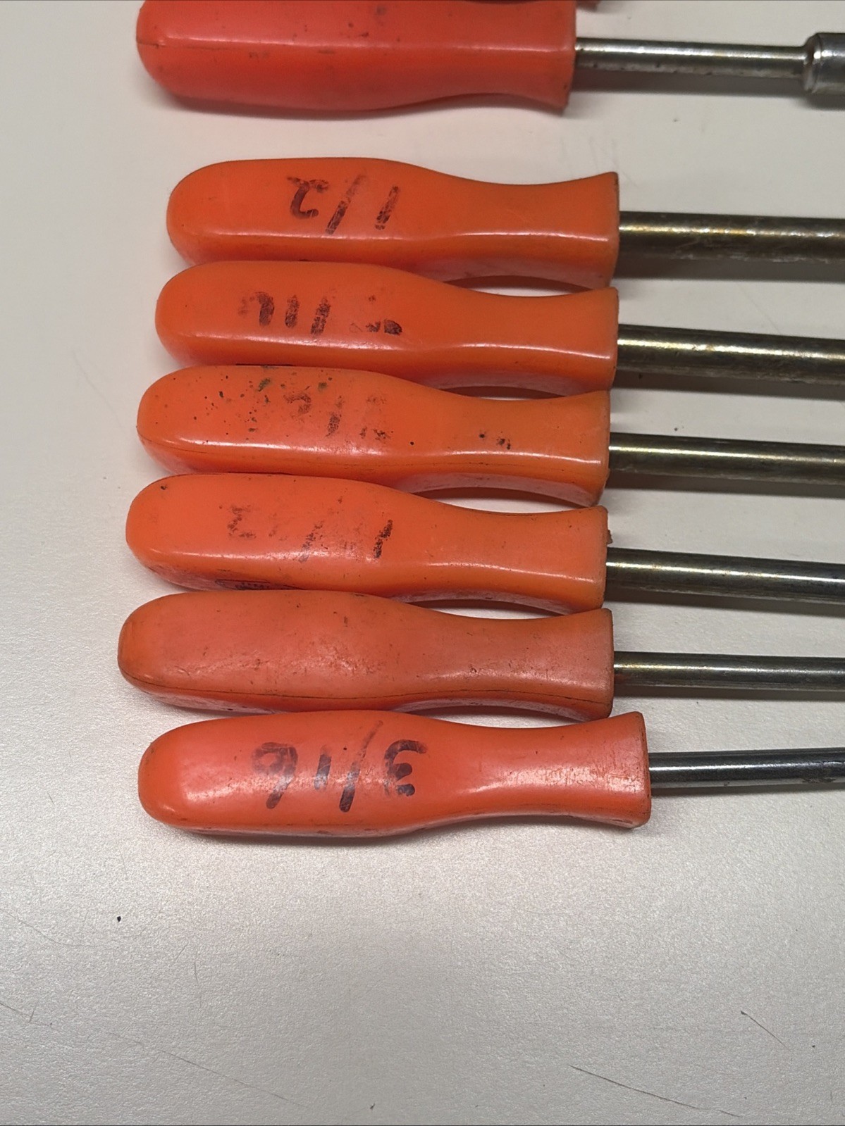 Lot Of 13 Cummins Pro Industrial Nut Drivers Tools SAE Metric Orange #9C