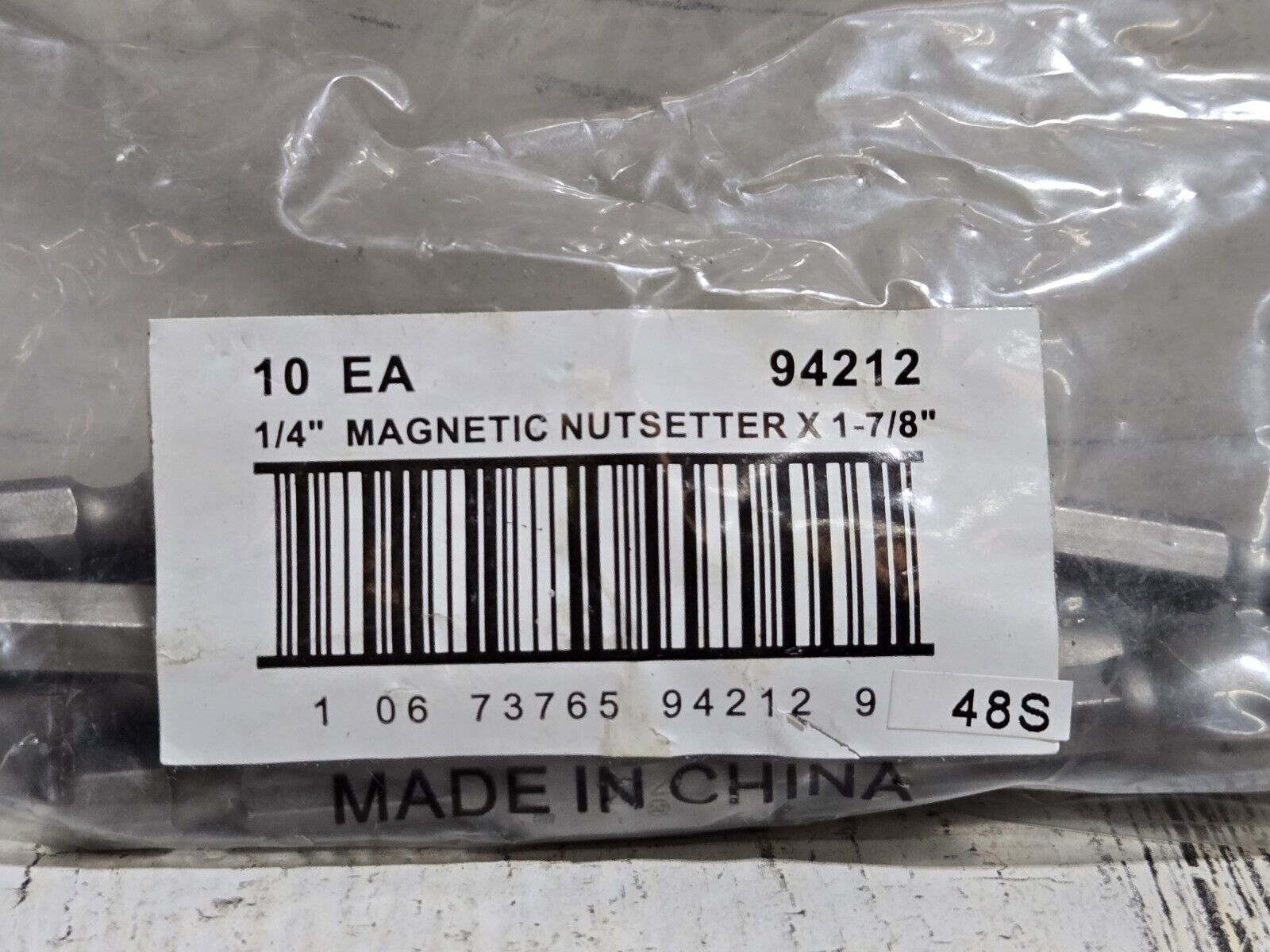 *BULK PACK OF 10* Irwin 1/4 Magnetic Nutsetter 1-7/8 Length
