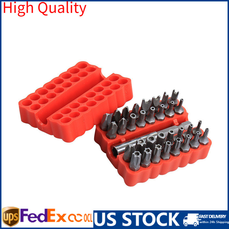 33 Torx Bit Tri Wing Screwdriver Tamper Proof Security Torq Hex Star Spanner Set