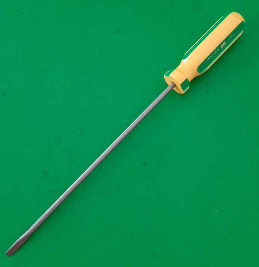 NOS NEW S-K SK TOOLS USA 70068 Falt Tip Slotted Cabinet Screwdriver 3/16″ Blade