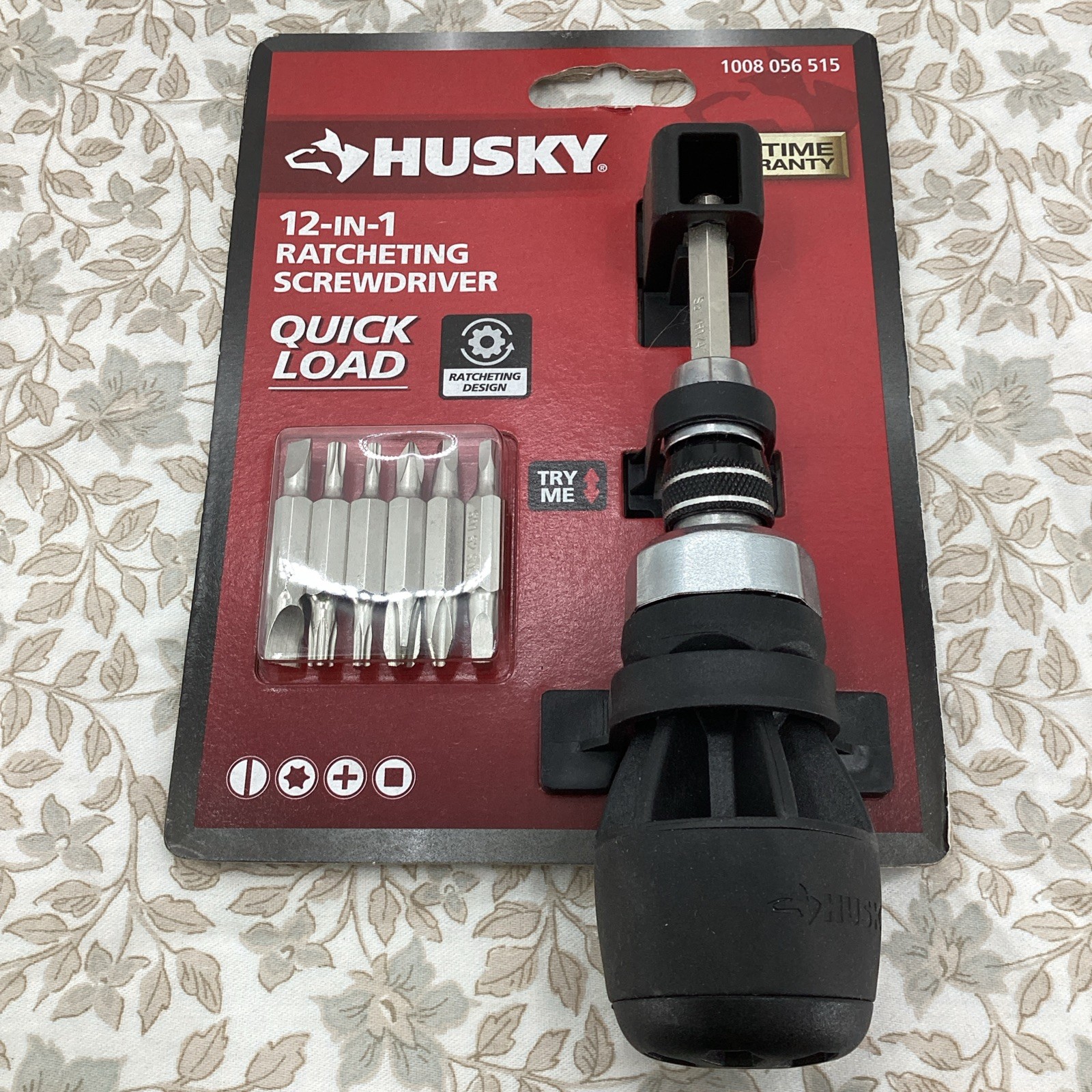 S. Husky 12-in-1 Quick Load Ratcheting Screwdriver – BRAND NEW!