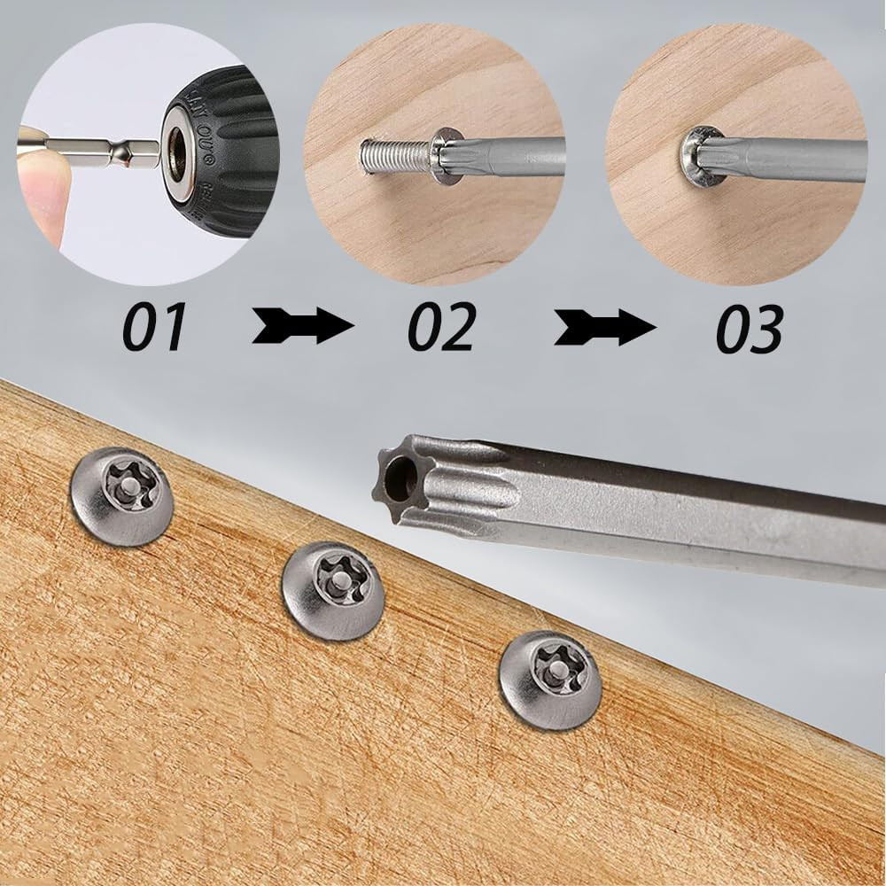 11Pcs Extra Long 200mm Torx Screwdriver Bit Set Magnetic S2 Steel T6-T40