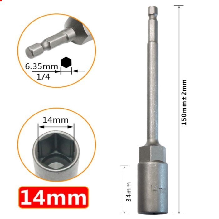Socket Wrench Adapter Chrome Vanadium Steel Driver Drill Bit Carpentry