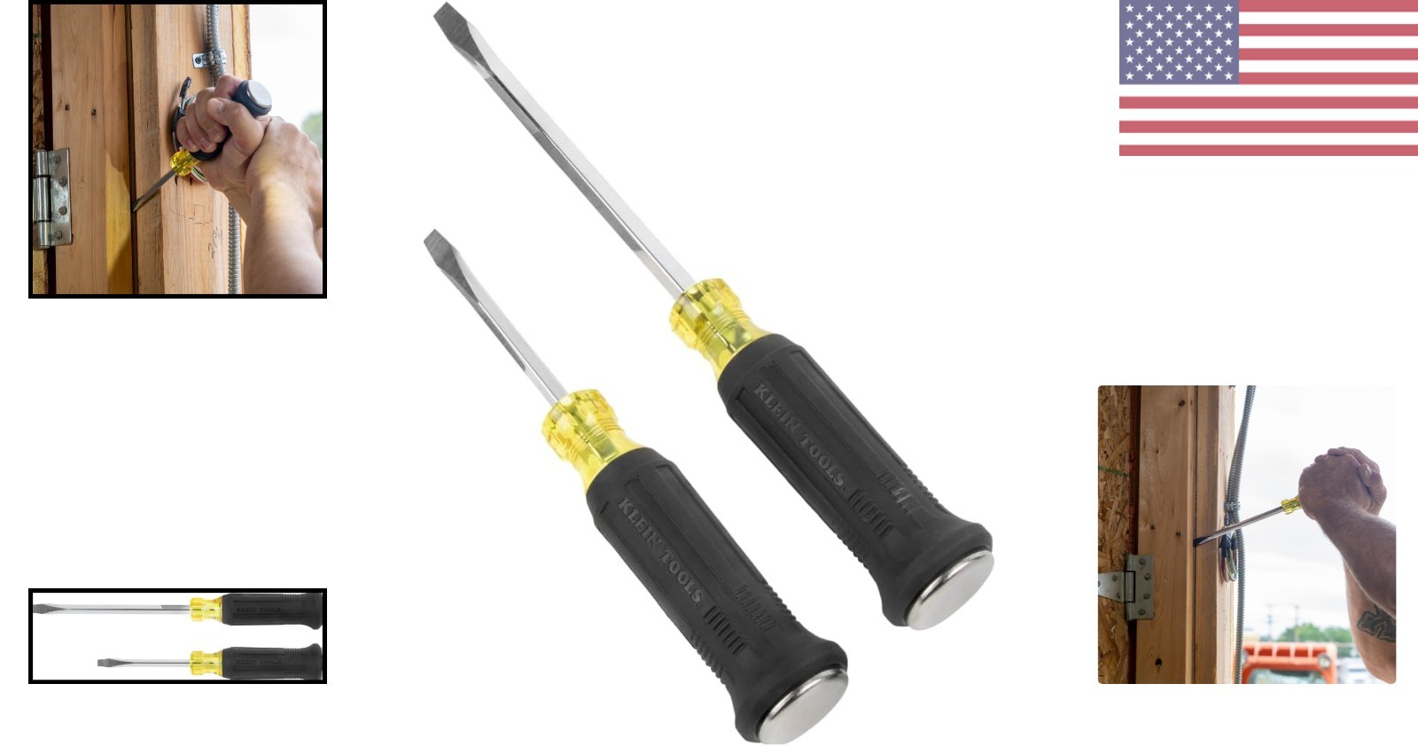 Klein Tools 85442DD Screwdriver Set, Demolition Driver, 1/4-Inch and 5/16-Inch K