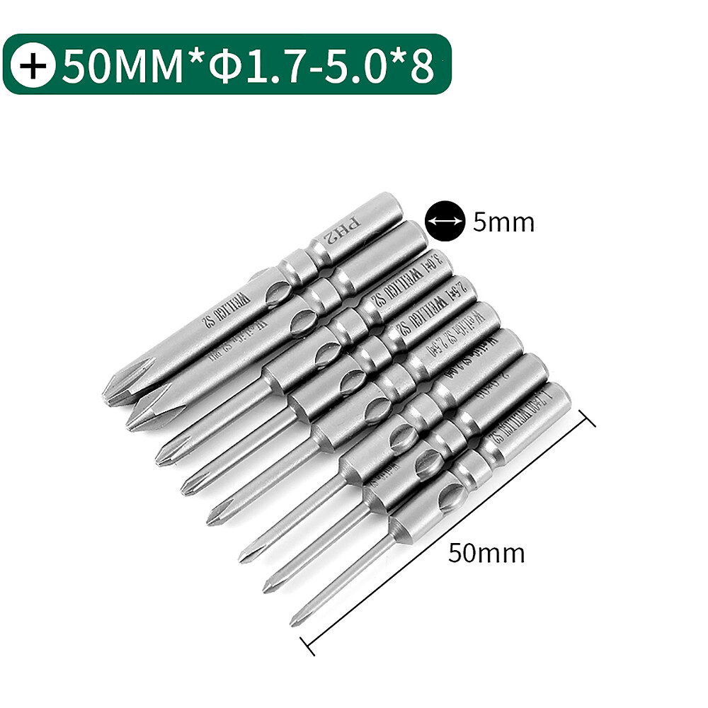 6mm Round Shank Magnetic Screwdriver Bit Phillips PH00 PH0 PH1 PH2 Long 50-150mm
