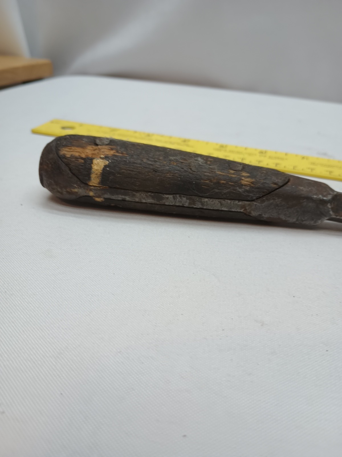 Vintage Homemade Wooden Handle Tip Flathead Screwdriver