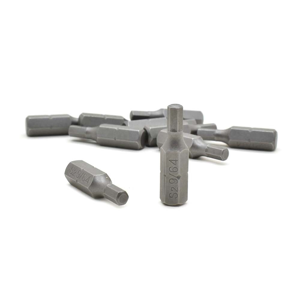 BH111-10PK Single End Hexagonal Screwdriver Bits – 1 Inch Long – 9/64 Hex – 10