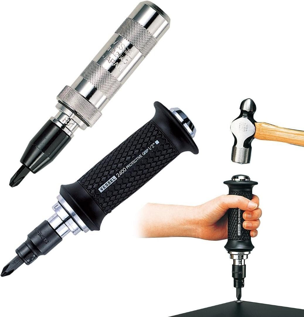 VESSEL Impact ScrewDriver Heavy Duty 250001 JIS Set F/S w/Tracking# Japan New