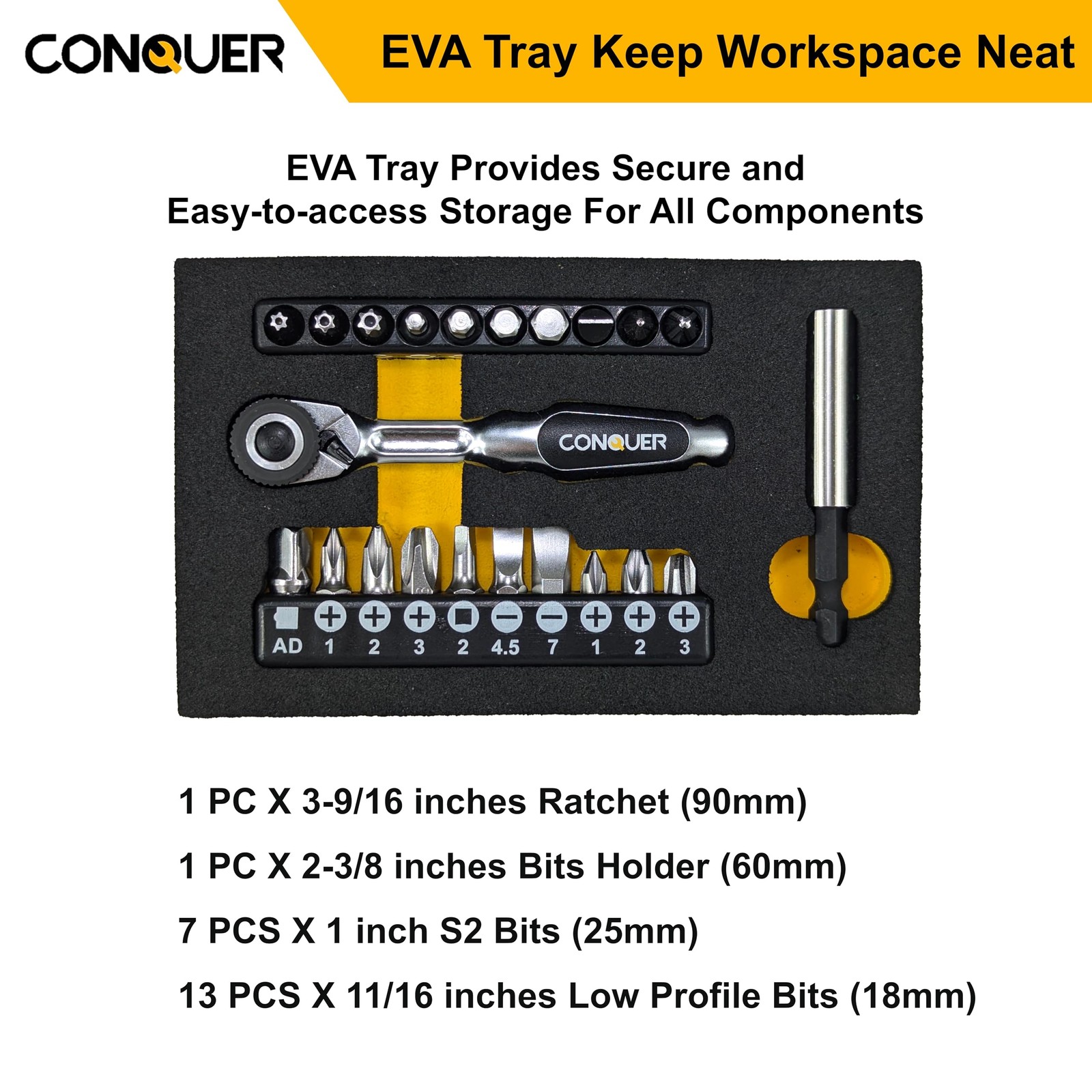 22pc 1/4 Ultra Low Profile Mini Ratchet Close Quarter Mini Screwdriver Set wi…