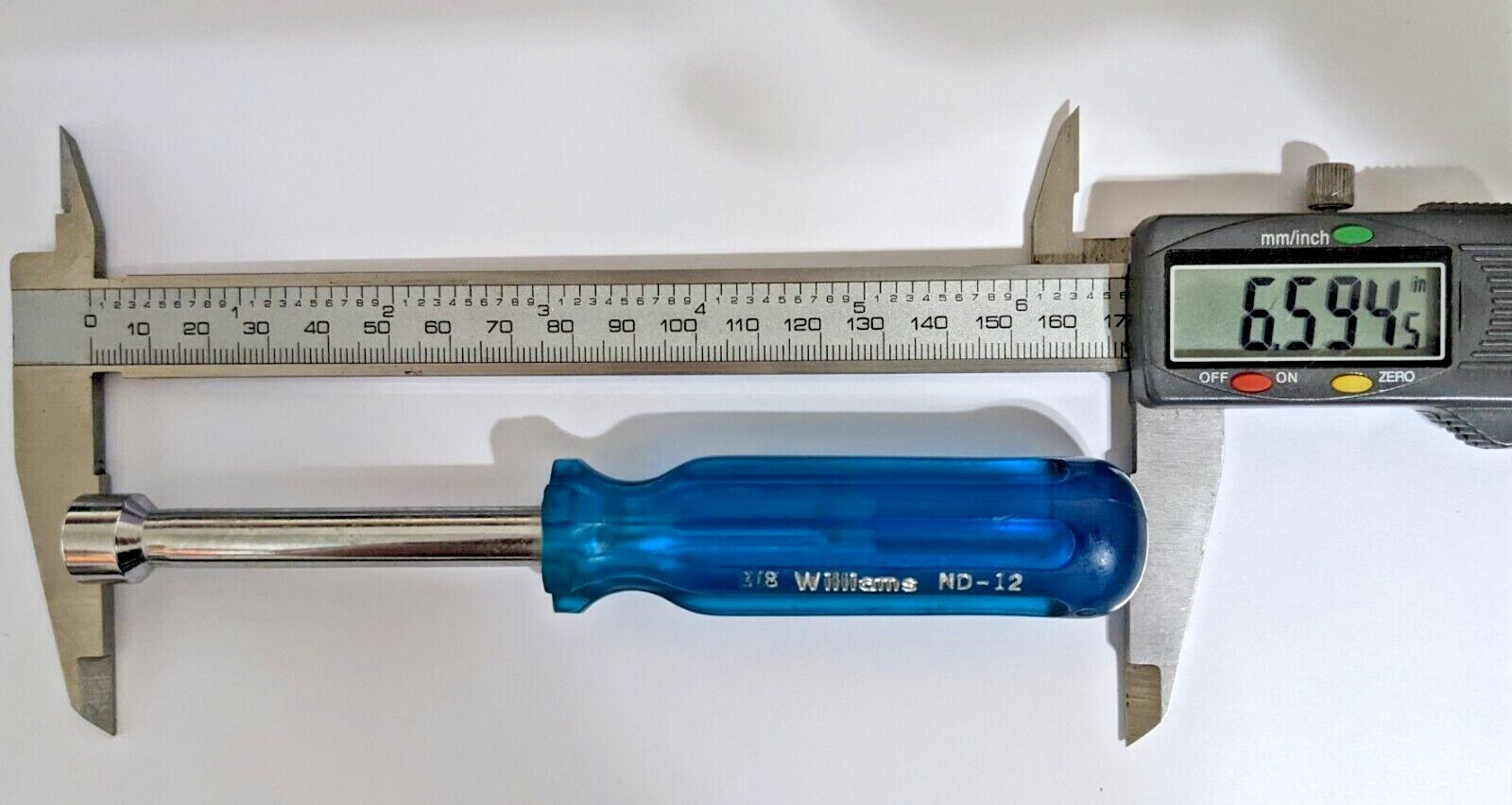 3/8″ 6 POINT HOLLOW SHAFT NUT DRIVER [OAL: 6.5″] WILLIAMS ND-12 (QTY: 1) USA NOS