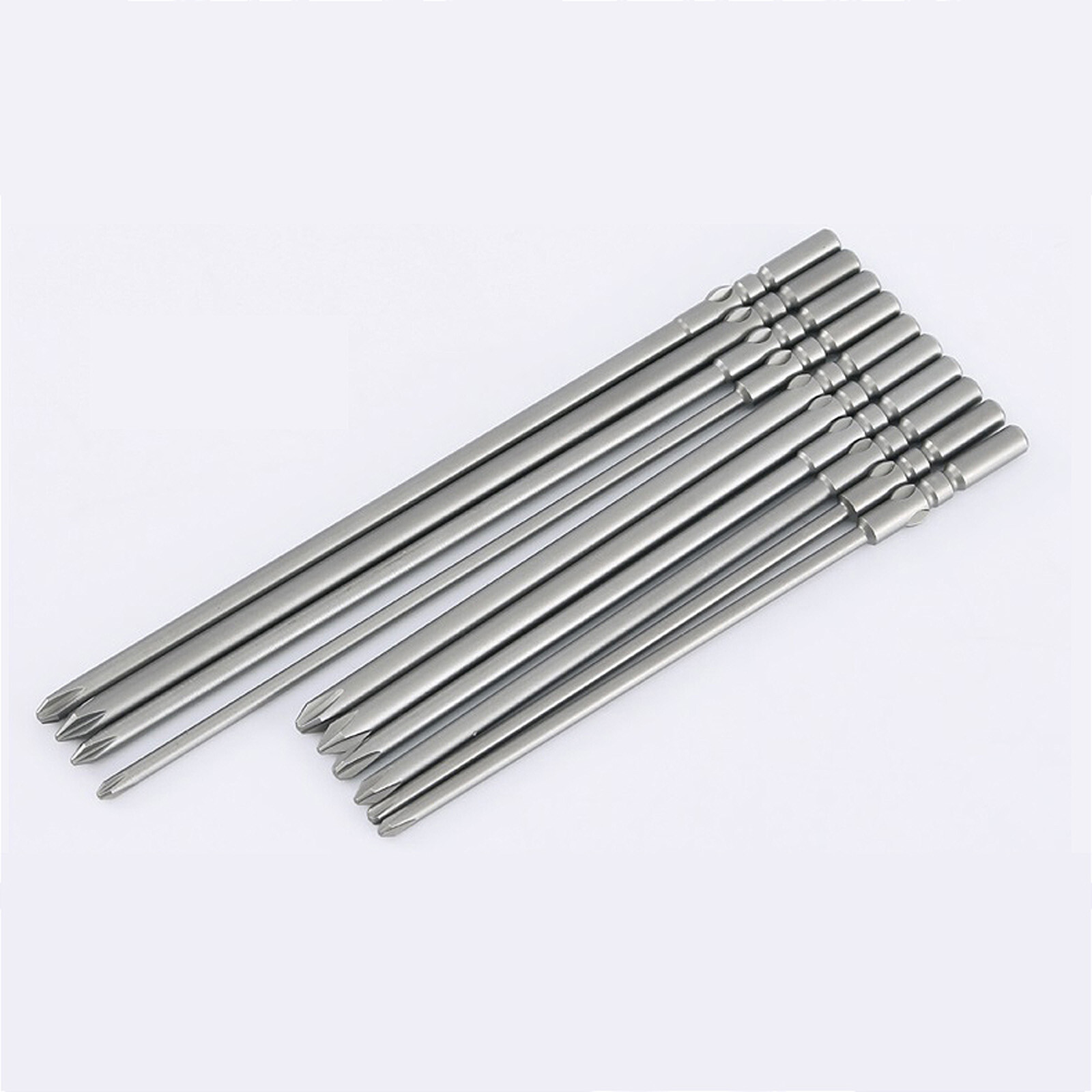 50mm-200mm Long Magnetic Power Drill Screwdriver Bit Set 5mm Round Shank