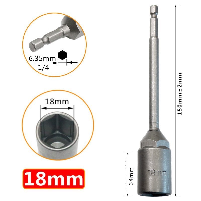 Socket Wrench Adapter Chrome Vanadium Steel Driver Drill Bit Carpentry