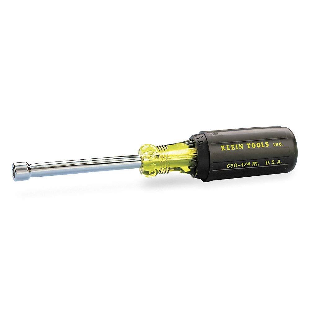 KLEIN TOOLS 630-1/4 Hollow Round Nut Driver, 1/4 in 5LL61