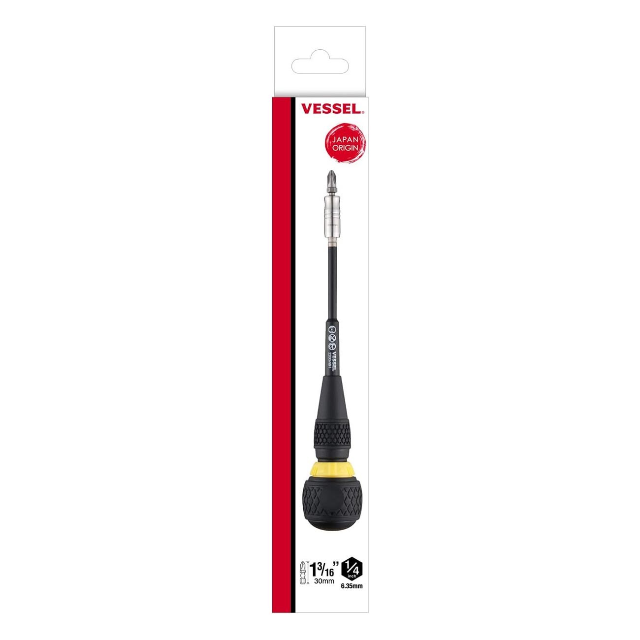 VESSEL – BALL GRIP Ratchet Interchangeable Screwdriver 2200MBH120