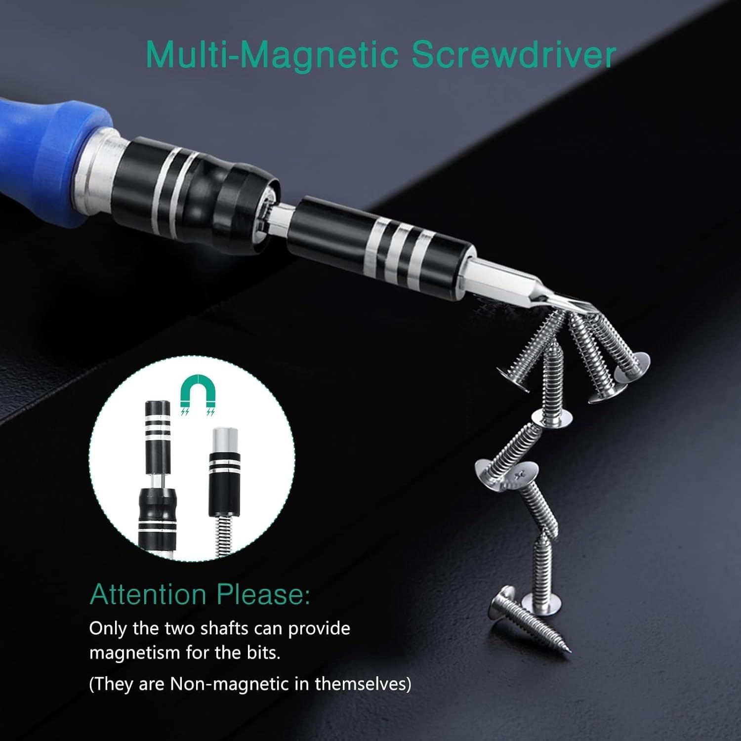 Blue Precision Screwdriver Set – 60 in 1, Alloy Steel, Ergonomic, Portable