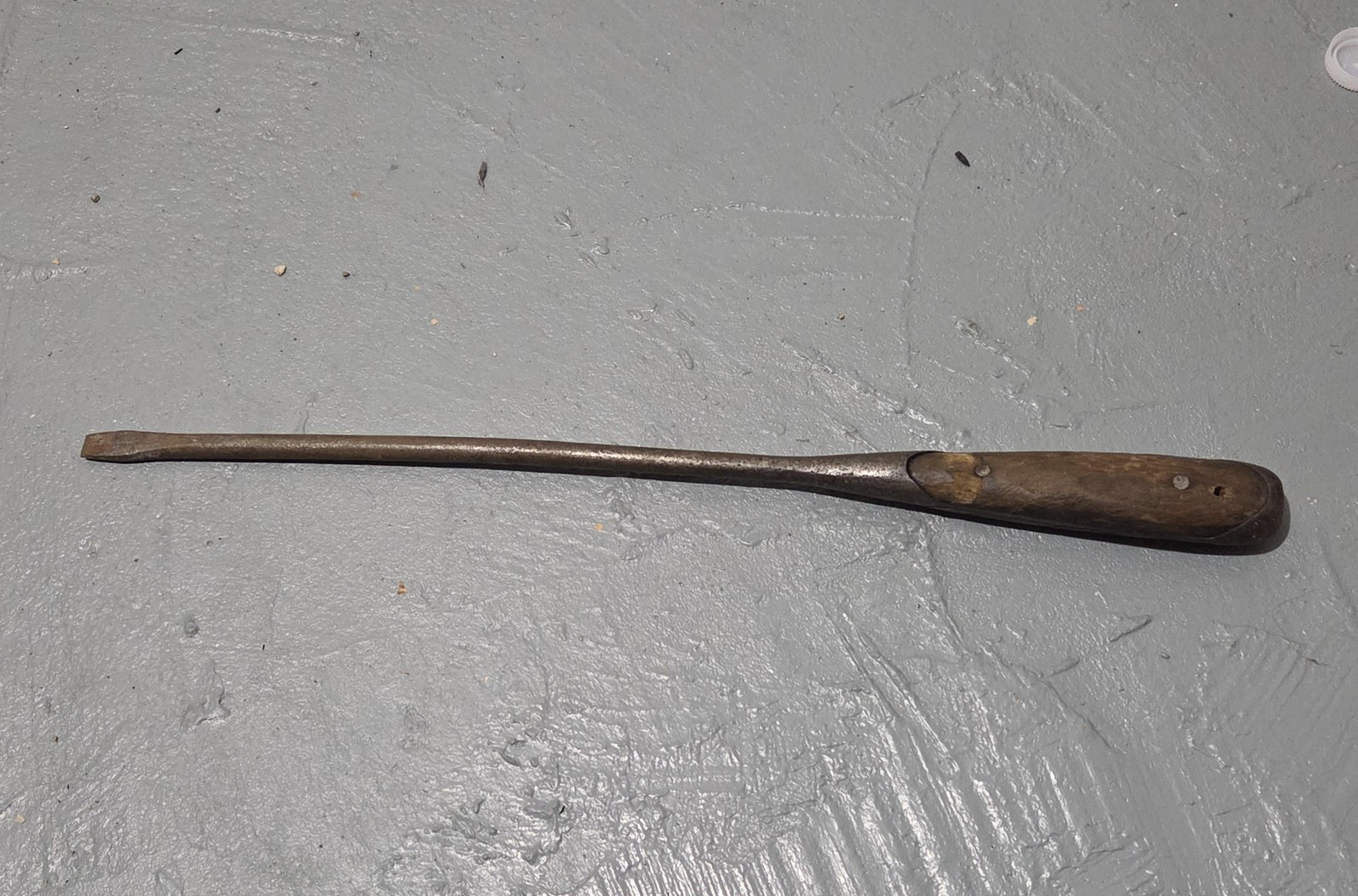 Antique 18″ Screwdriver From 1920’s Extra Long Flathead Double Sided Wood Handle