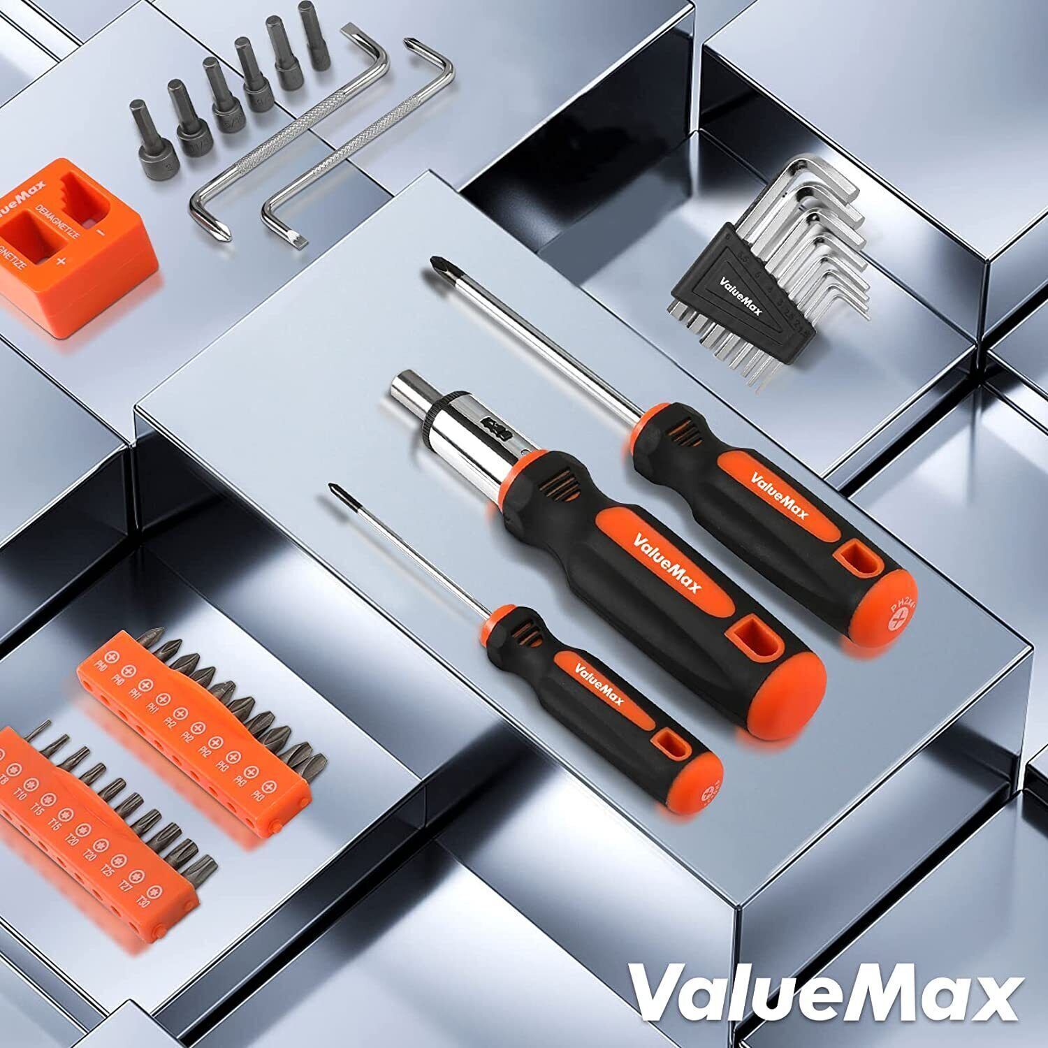 ValueMax Magnetic Screwdriver Set 126 Pieces Screwdriver Kits Racking Organize