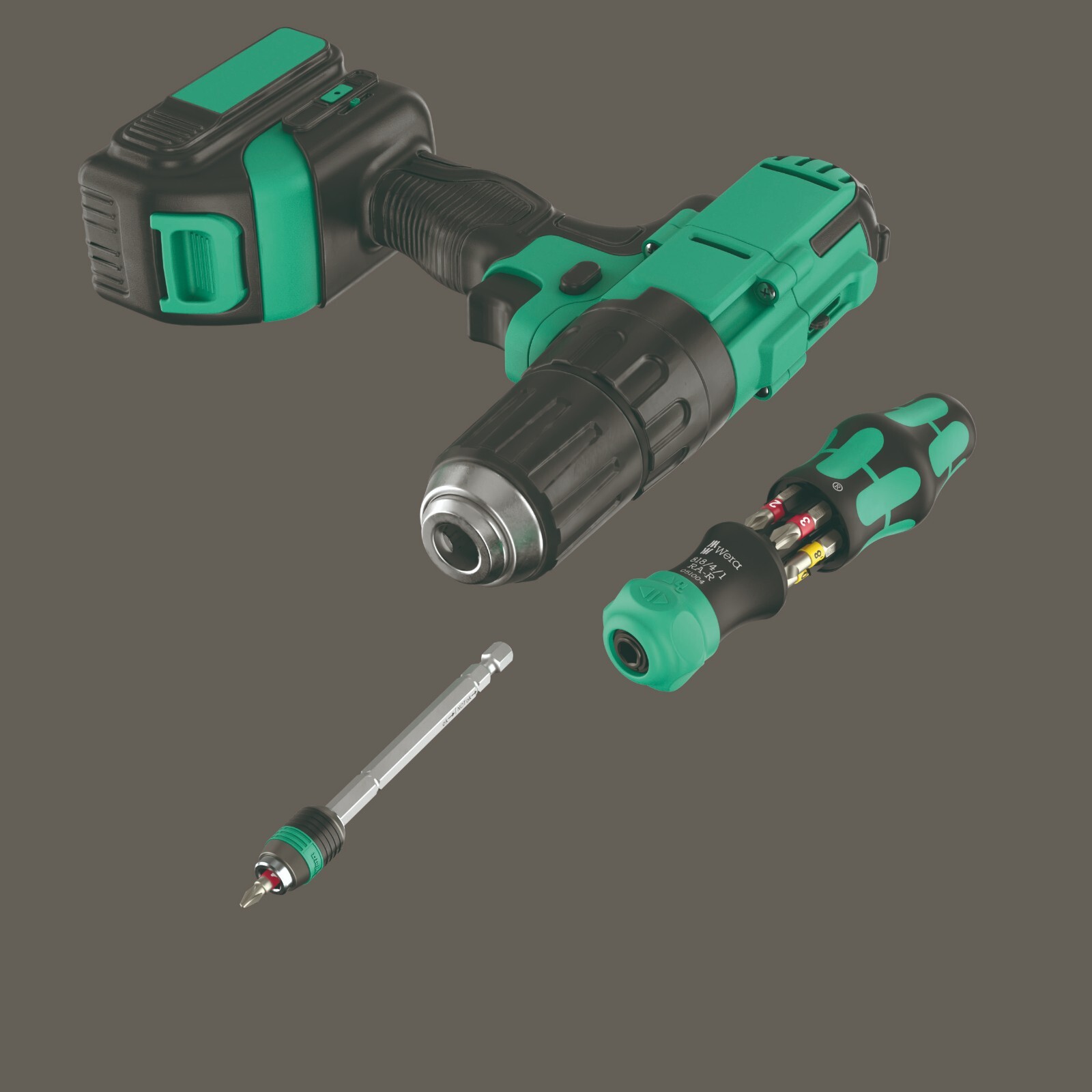 Wera Kraftform Kompakt 26 RA-R Ratcheting Screwdriver Set With Pouch 05051516001