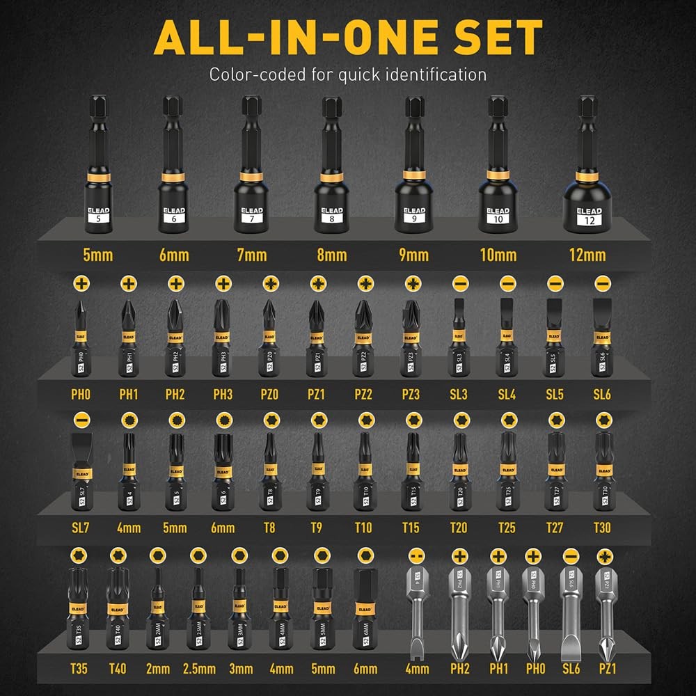46-in-1 Magnetic Ratchet Screwdriver Set, Multi-Bit Repair Kit