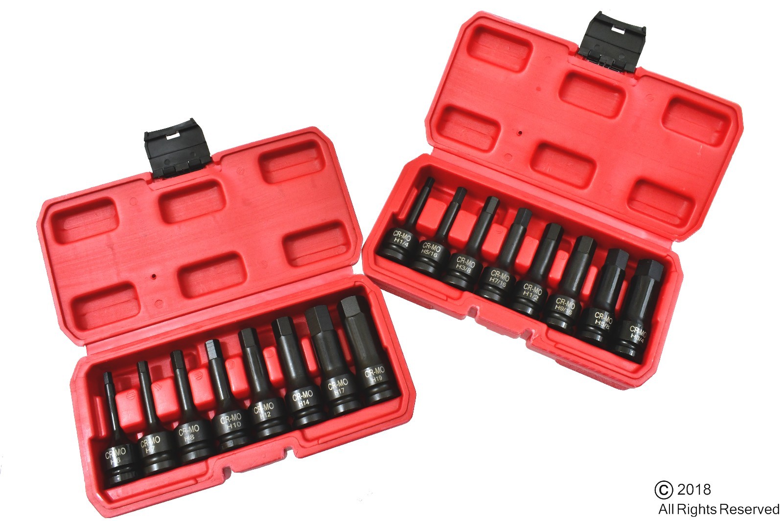 1/2″ Drive Impact Socket Hex Bits | 16pc SAE & Metric Set Long Air Allen Driver