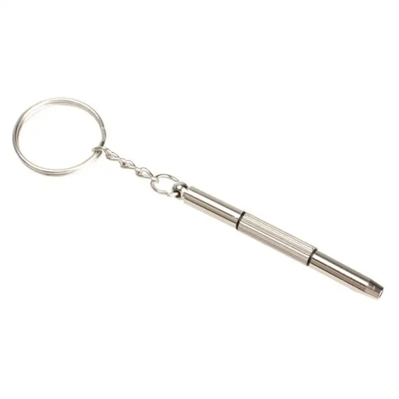 3-in-1 Keychain Screwdriver Tool Mini Flat Phillips Repair for Glasses Watch