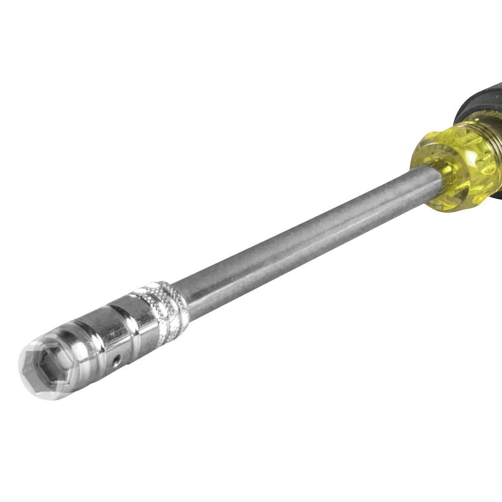Klein Tools 65129 2-in-1 Nut Driver, Hex Head Slide Drive™, 6-Inch