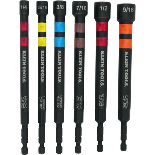 Klein Tools 6 Piece Magnetic Nut Driver Set with Ratcheting Handle