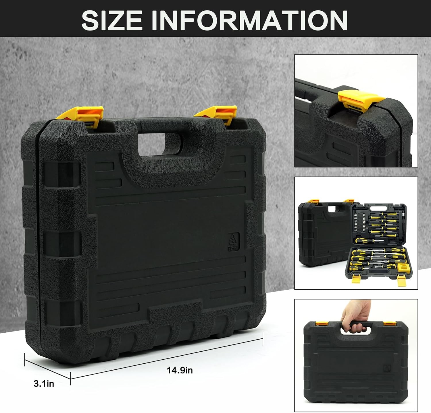 43Pcs Magnetic Screwdriver Set Slotted, Phillips, Hexagonal, Pozidriv, Magnetize