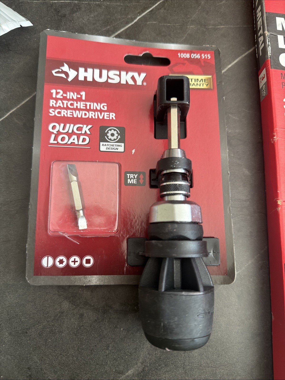 S. Husky 12-in-1 Quick Load Ratcheting Screwdriver – BRAND NEW But Missing Bits