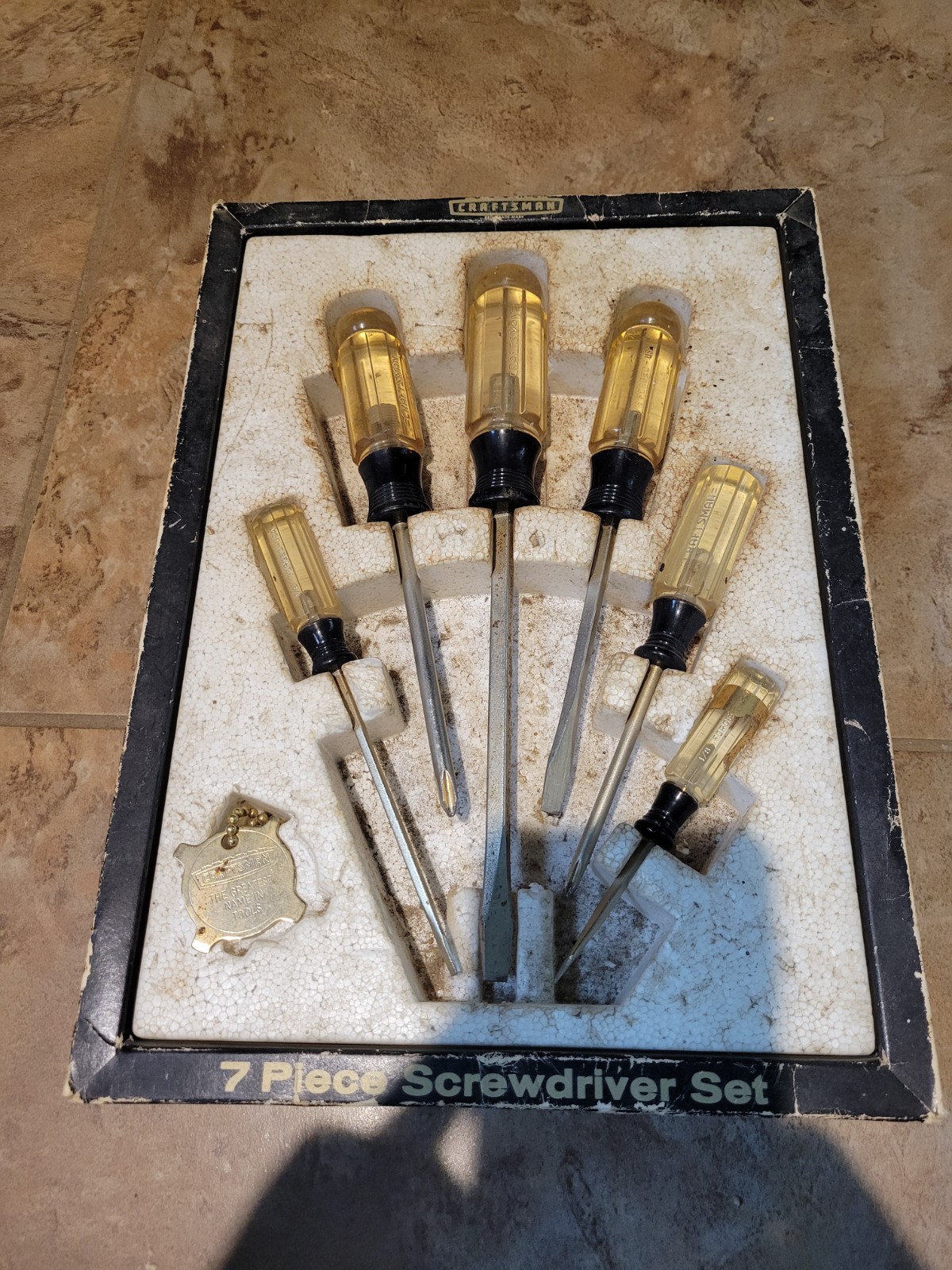 Craftsman 7 Piece Screwdriver Set Gold-Plated 41087 Hard To Find